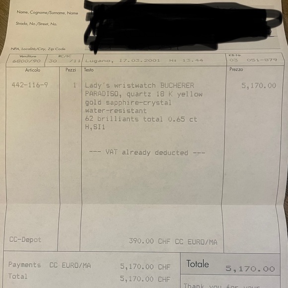 Carl Bucherer Sapphire Diamond Women’s Watch - Picture 5 of 5